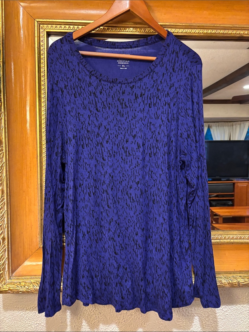 Apt. 9 Purple & Black Long Sleeve Tee - Size XL